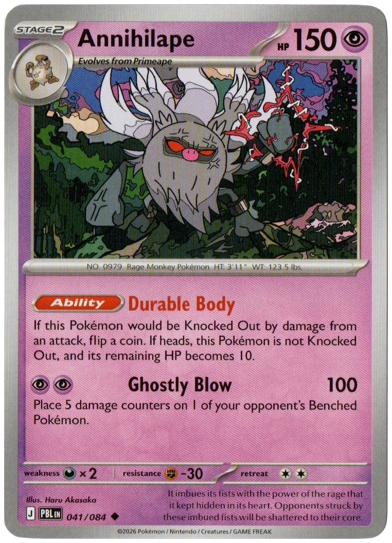 Annihilape 041/084 from Pitch Black — Non-Holo, seller photograph