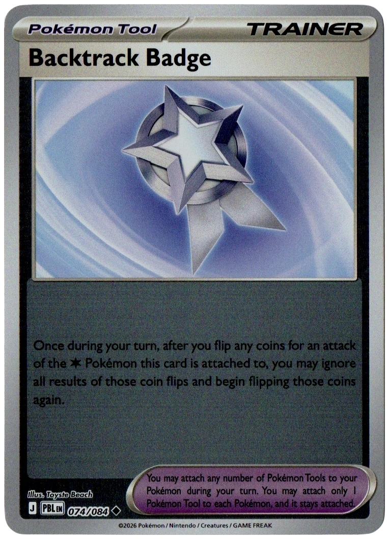 Backtrack Badge 074/084 from Pitch Black — Reverse Holo, seller photograph