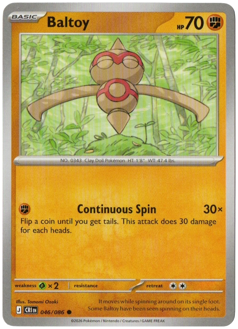 Baltoy 046/086 from Chaos Rising — Non-Holo, seller photograph