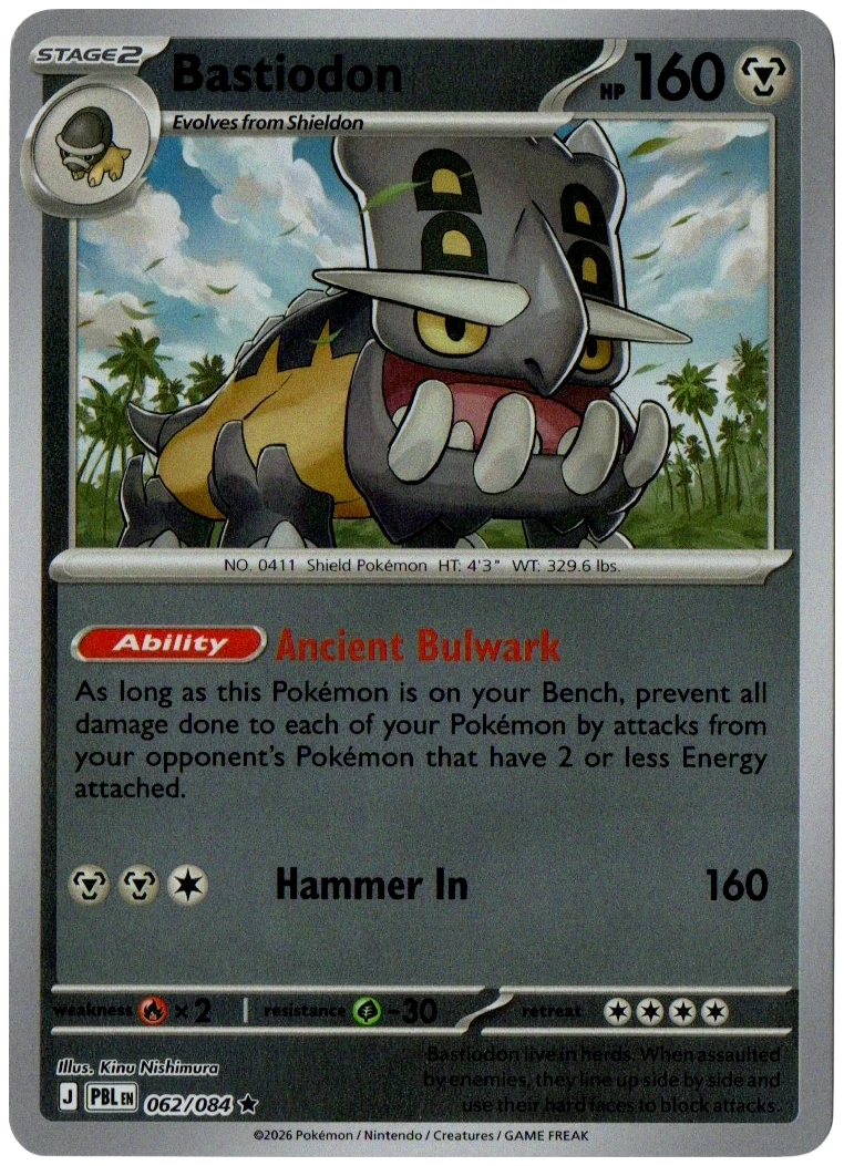 Bastiodon 062/084 from Pitch Black — Reverse Holo, seller photograph