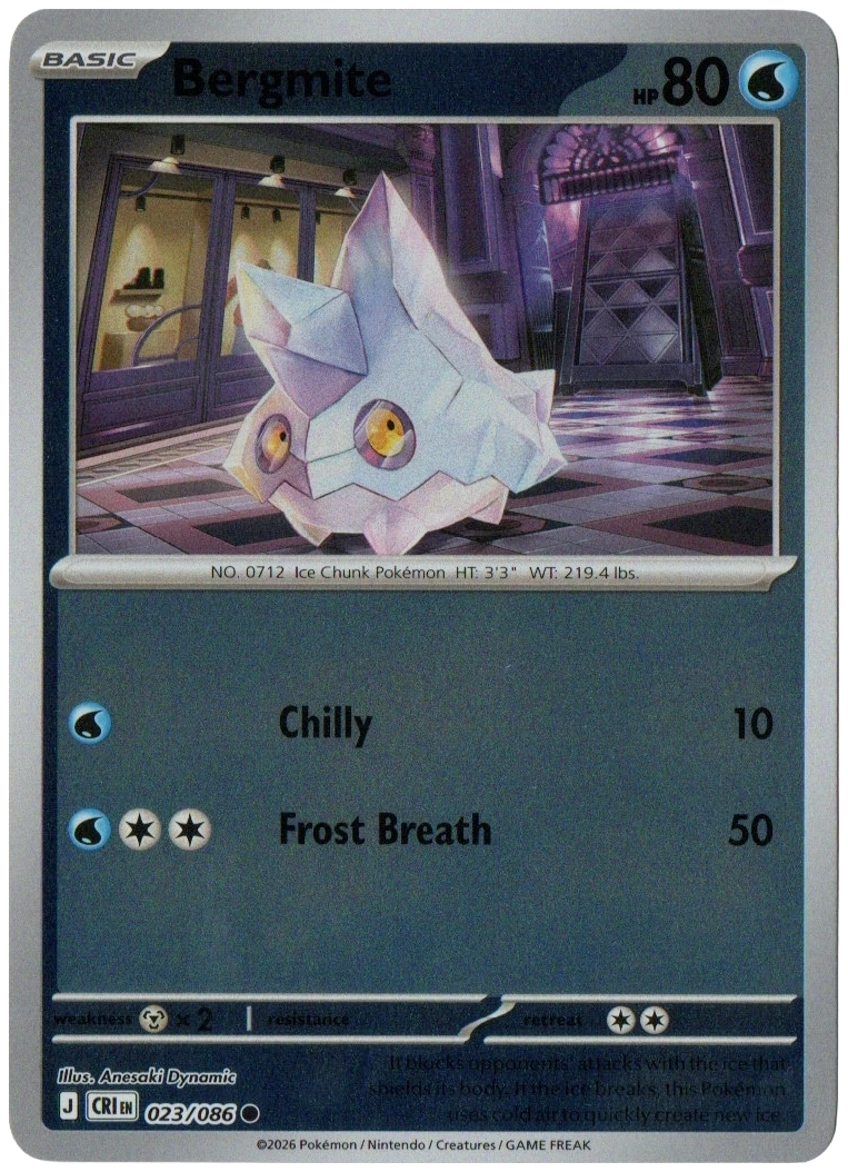 Bergmite 023/086 from Chaos Rising — Reverse Holo, seller photograph