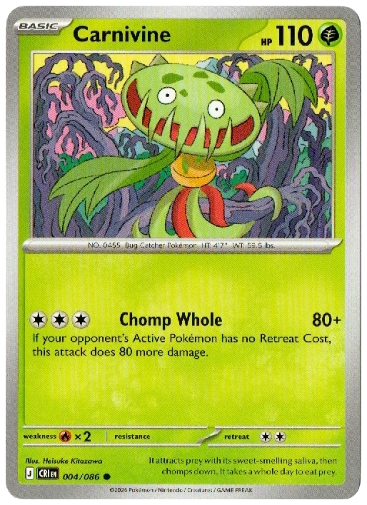 Carnivine 004/086 from Chaos Rising — Non-Holo, seller photograph