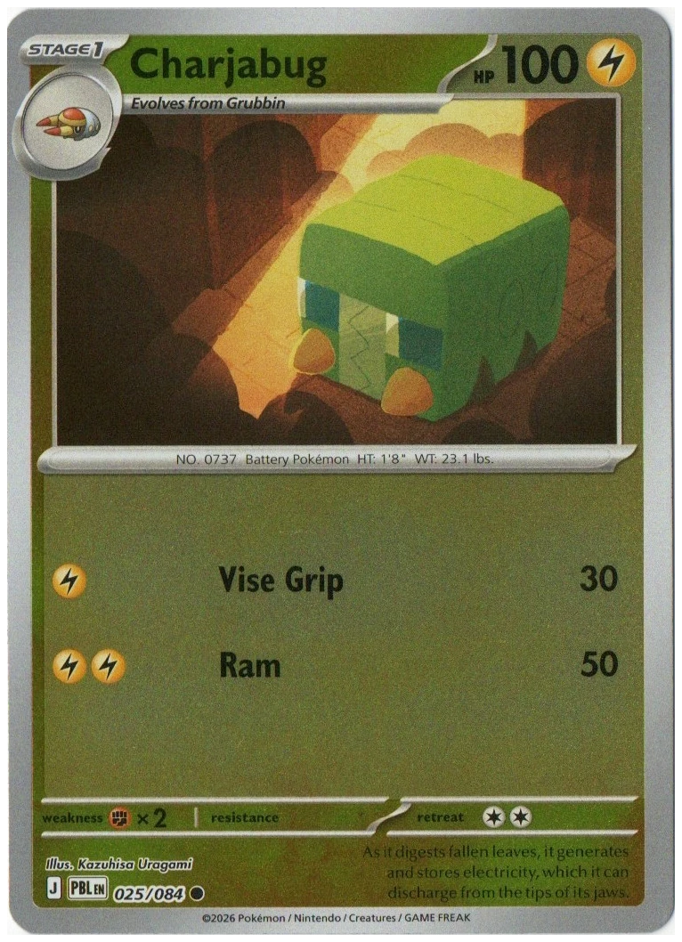 Charjabug 025/084 from Pitch Black — Reverse Holo, seller photograph