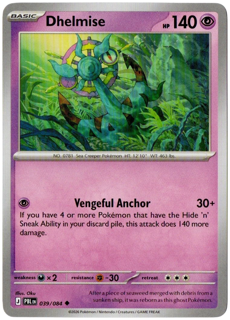 Dhelmise 039/084 from Pitch Black — Non-Holo, seller photograph