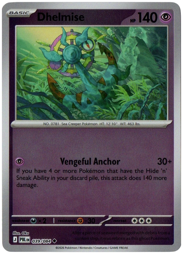 Dhelmise 039/084 from Pitch Black — Reverse Holo, seller photograph