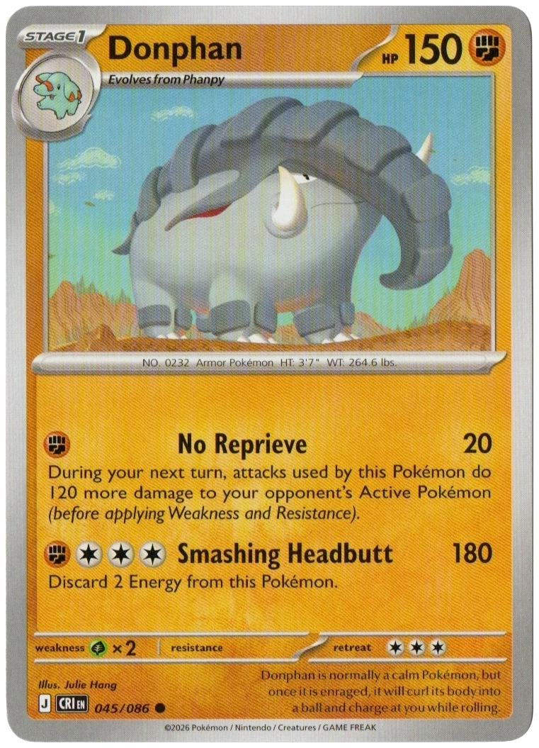 Donphan 045/086 from Chaos Rising — Non-Holo, seller photograph