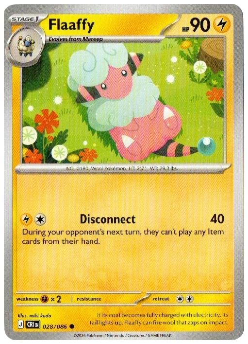 Flaaffy 028/086 from Chaos Rising — Non-Holo, seller photograph