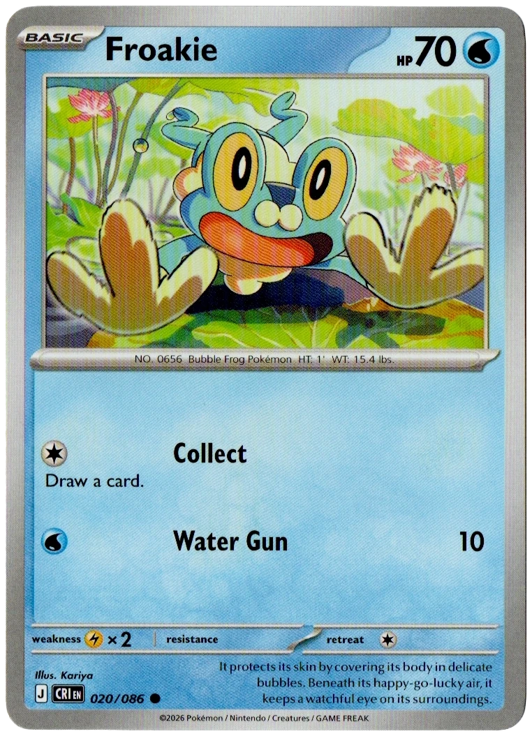 Froakie 020/086 from Chaos Rising — Non-Holo, seller photograph
