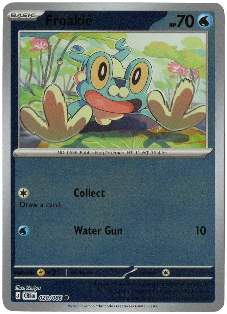 Froakie 020/086 from Chaos Rising — Reverse Holo, seller photograph
