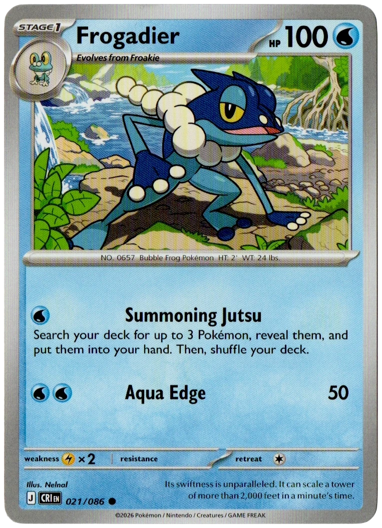 Frogadier 021/086 from Chaos Rising — Non-Holo, seller photograph