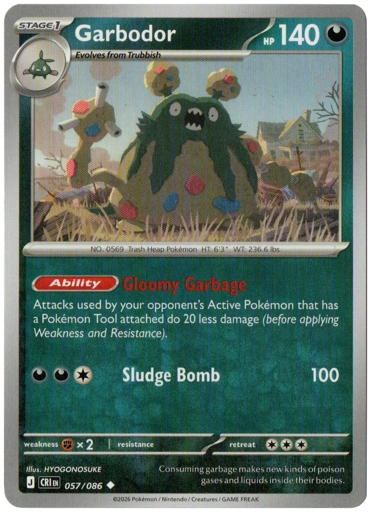 Garbodor 057/086 from Chaos Rising — Non-Holo, seller photograph