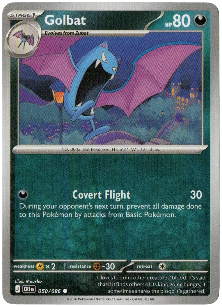 Golbat 050/086 from Chaos Rising — Non-Holo, seller photograph