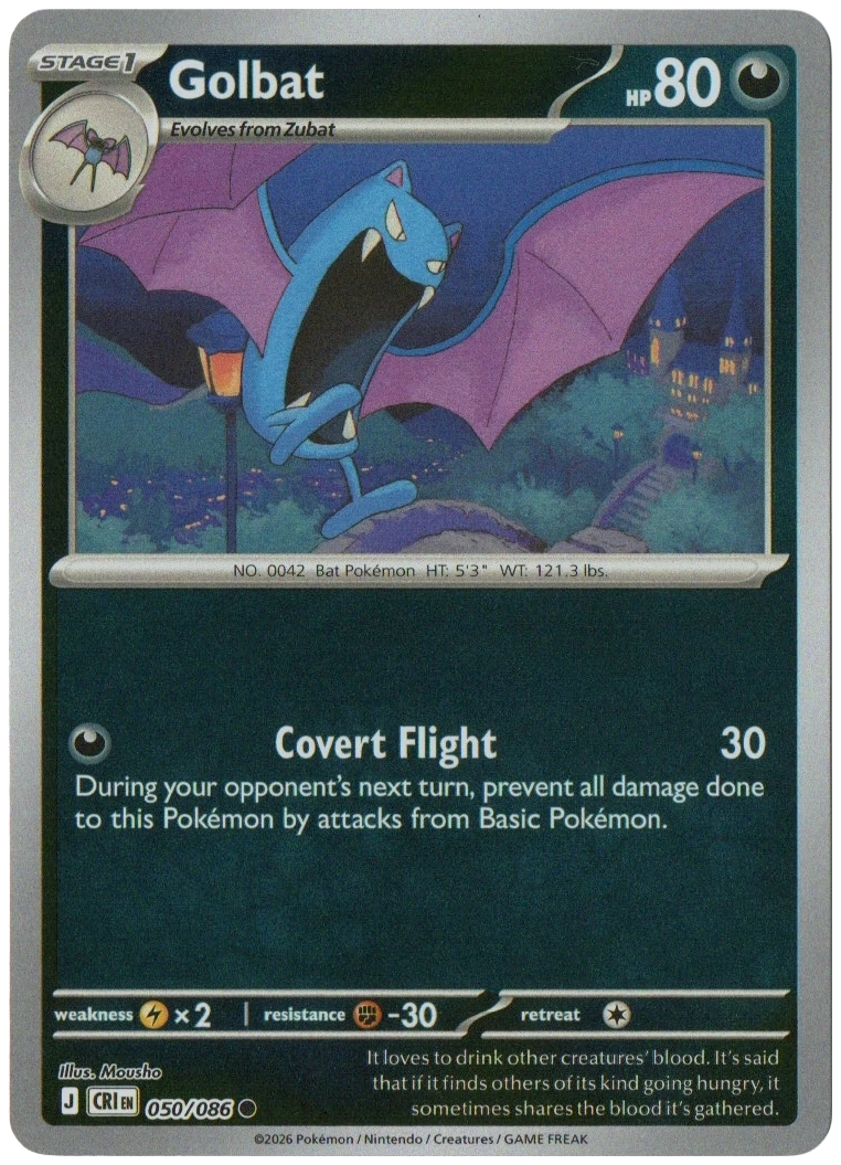 Golbat 050/086 from Chaos Rising — Reverse Holo, seller photograph