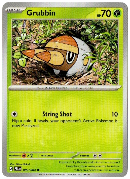 Grubbin 002/084 from Pitch Black — Non-Holo, seller photograph
