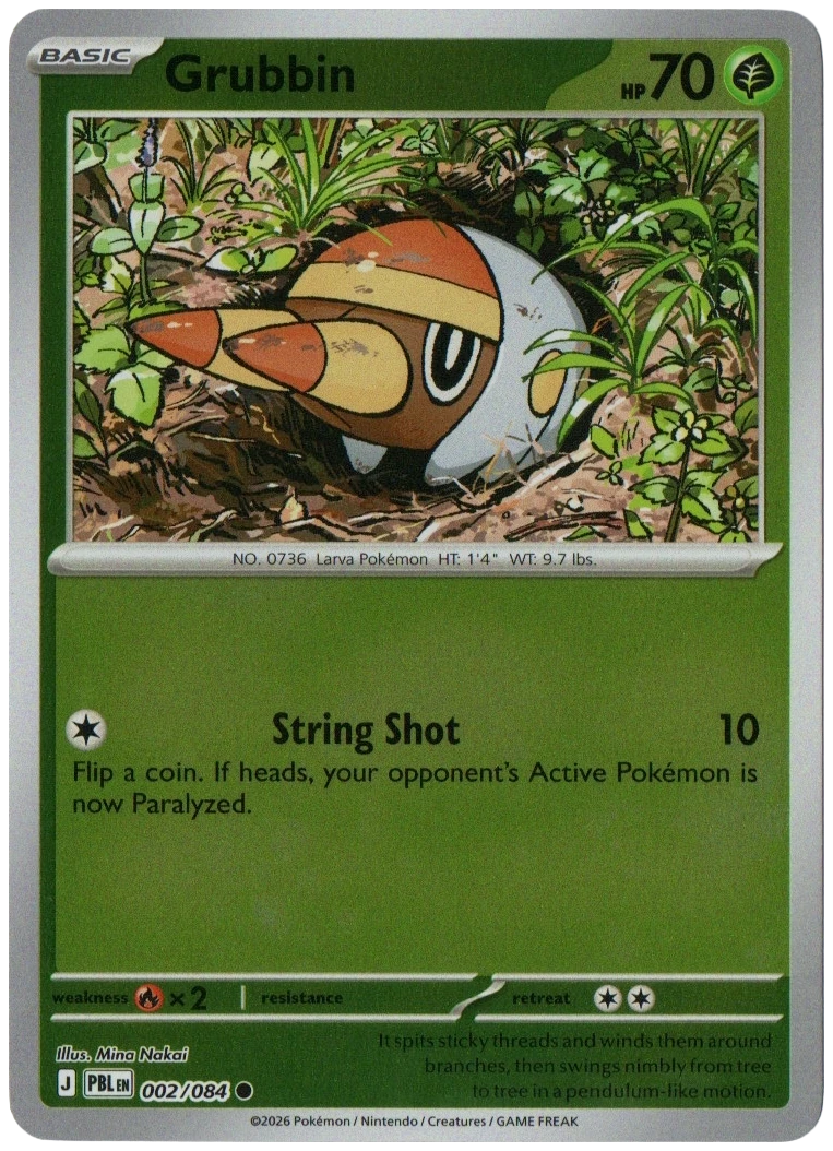 Grubbin 002/084 from Pitch Black — Reverse Holo, seller photograph