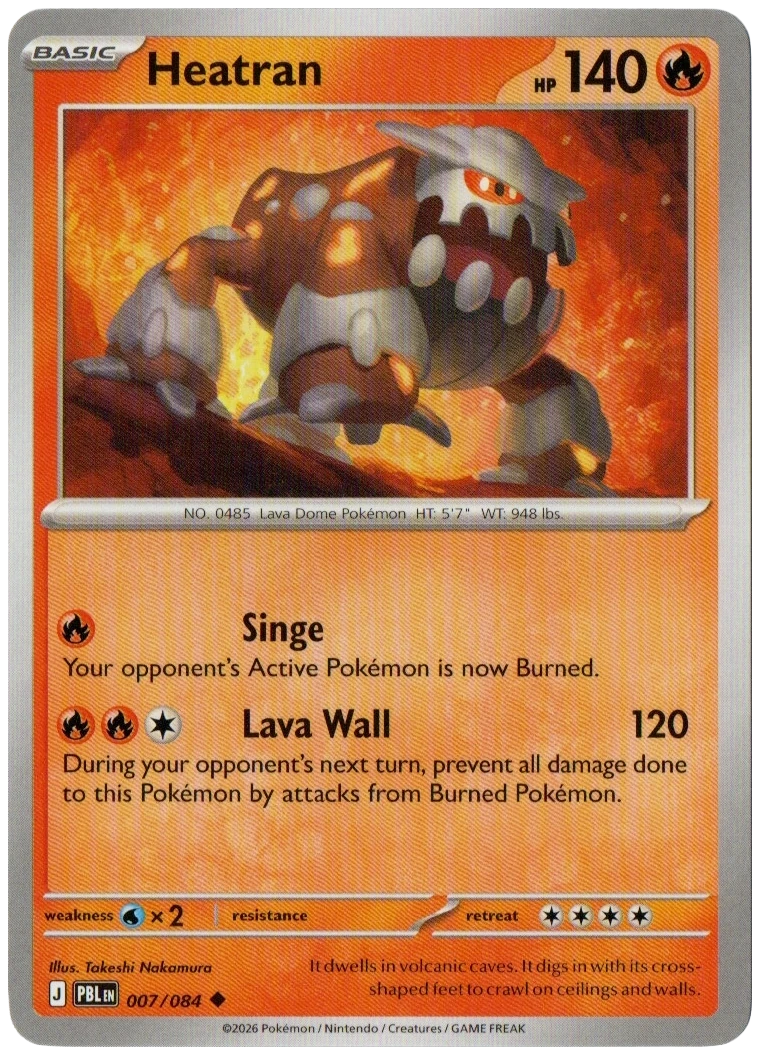 Heatran 007/084 from Pitch Black — Non-Holo, seller photograph