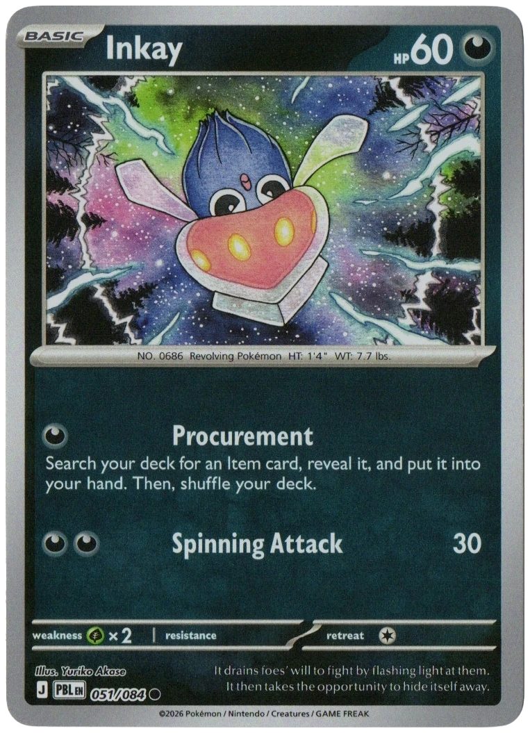 Inkay 051/084 from Pitch Black — Reverse Holo, seller photograph