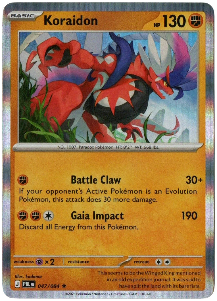 Koraidon 047/084 from Pitch Black — Holo, seller photograph