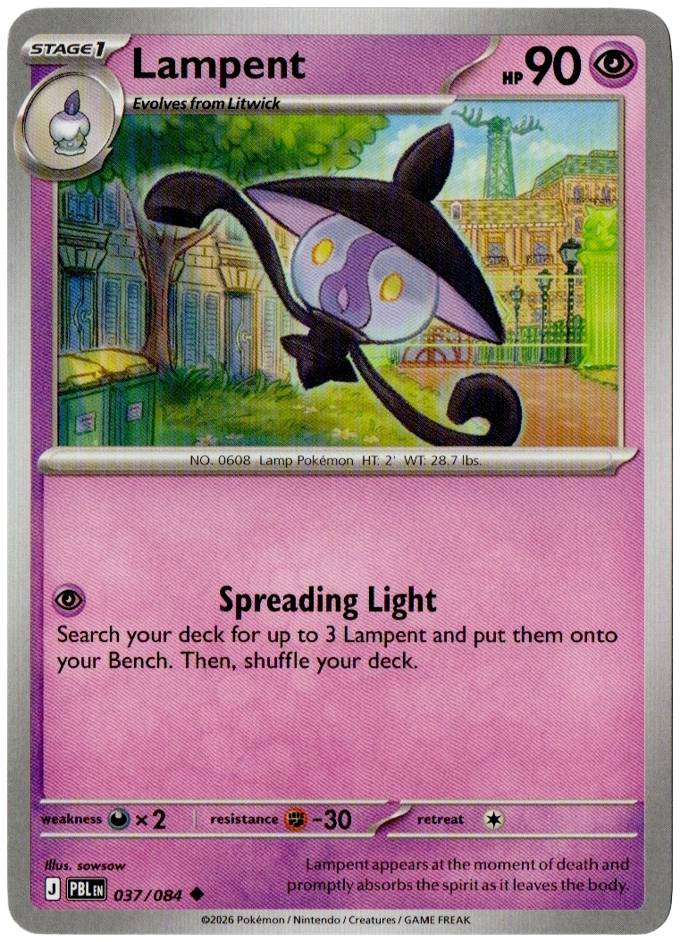 Lampent 037/084 from Pitch Black — Non-Holo, seller photograph
