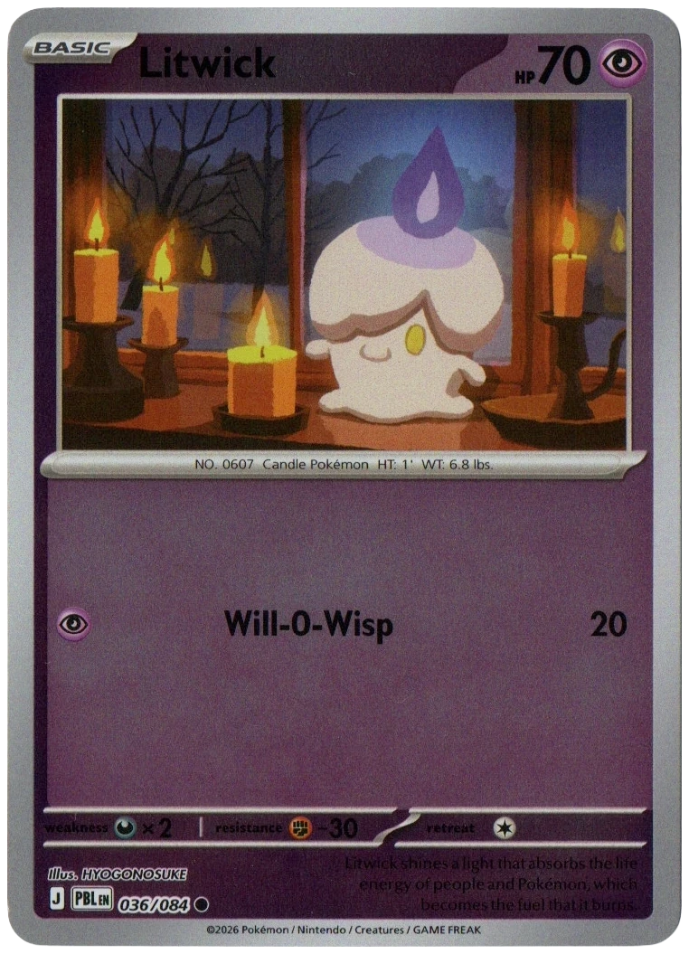 Litwick 036/084 from Pitch Black — Reverse Holo, seller photograph
