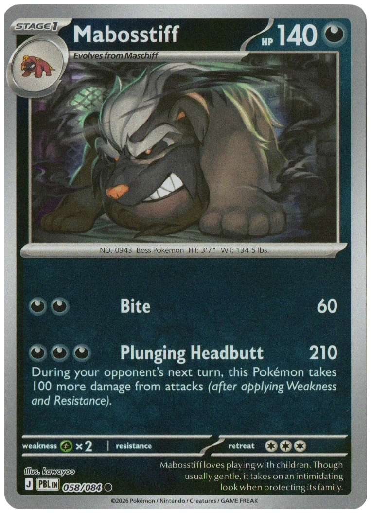 Mabosstiff 058/084 from Pitch Black — Reverse Holo, seller photograph