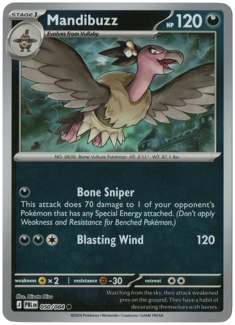 Mandibuzz 050/084 from Pitch Black — Reverse Holo, seller photograph