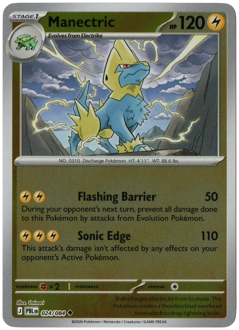 Manectric 024/084 from Pitch Black — Reverse Holo, seller photograph
