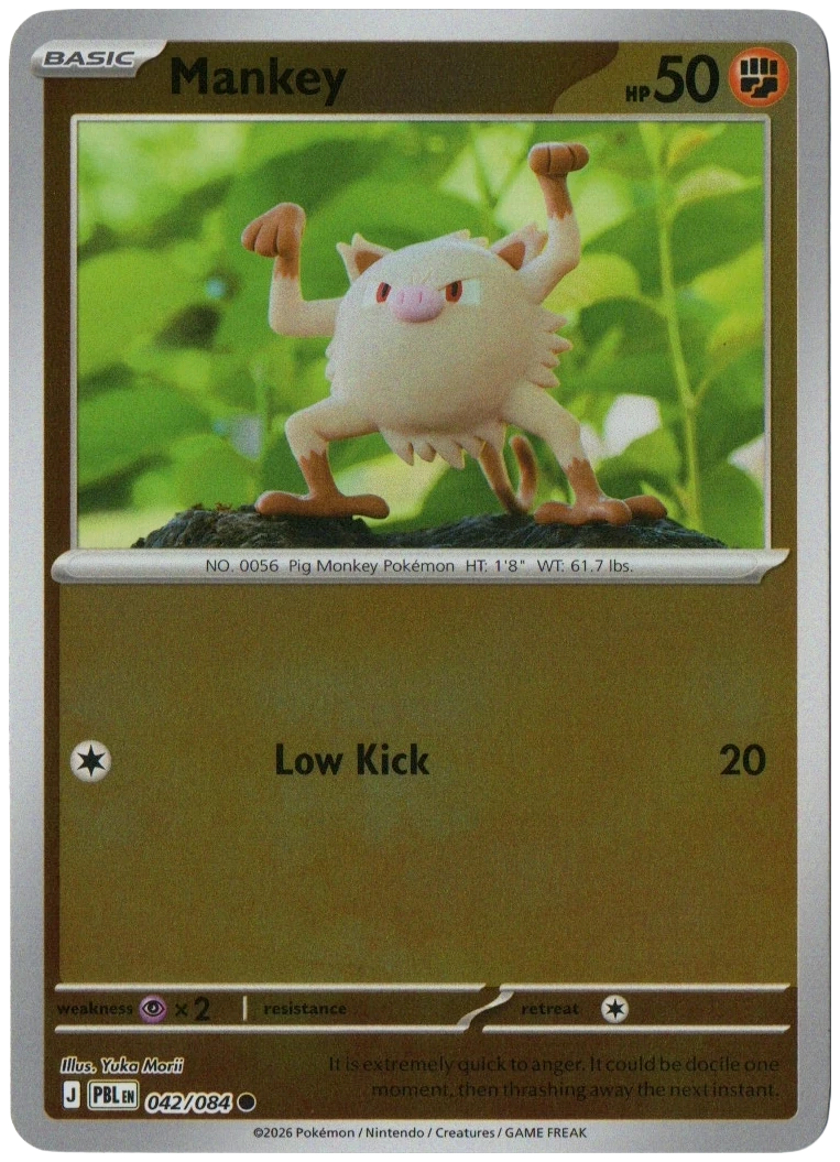 Mankey 042/084 from Pitch Black — Reverse Holo, seller photograph
