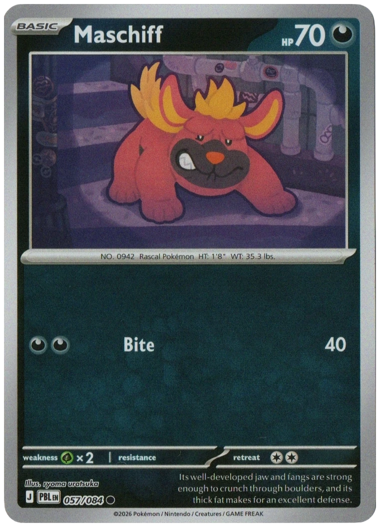 Maschiff 057/084 from Pitch Black — Reverse Holo, seller photograph