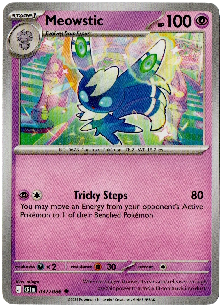 Meowstic 037/086 from Chaos Rising — Non-Holo, seller photograph