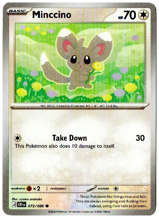 Minccino 072/086 from Chaos Rising — Non-Holo, seller photograph