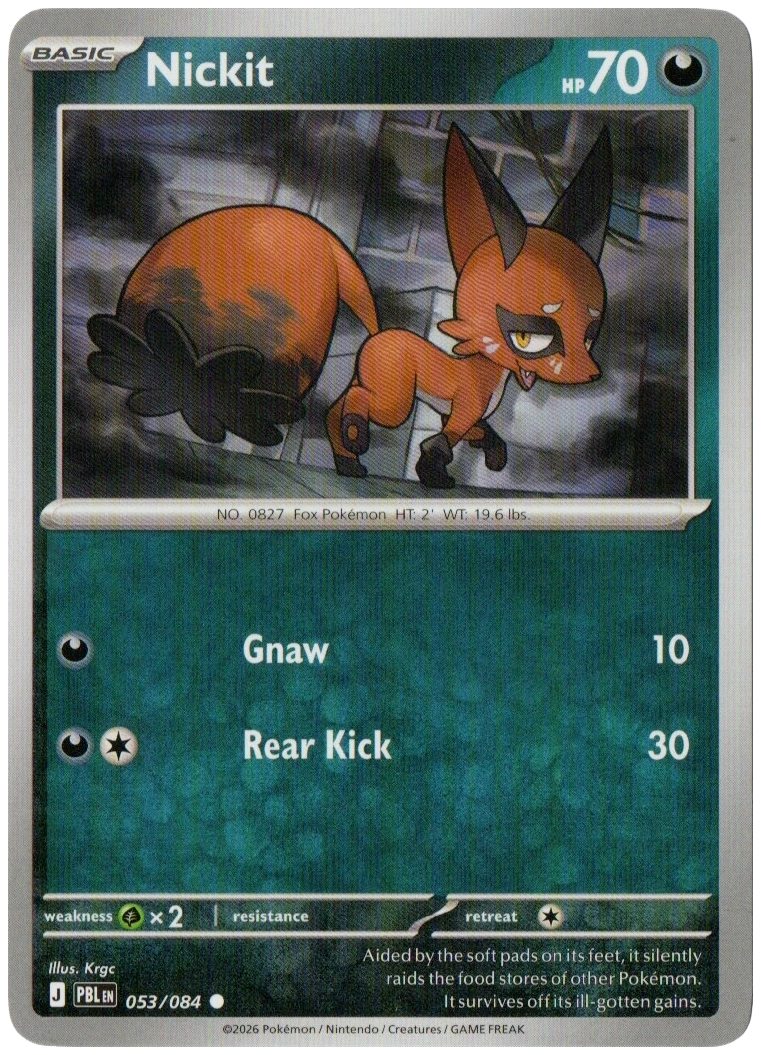 Nickit 053/084 from Pitch Black — Non-Holo, seller photograph