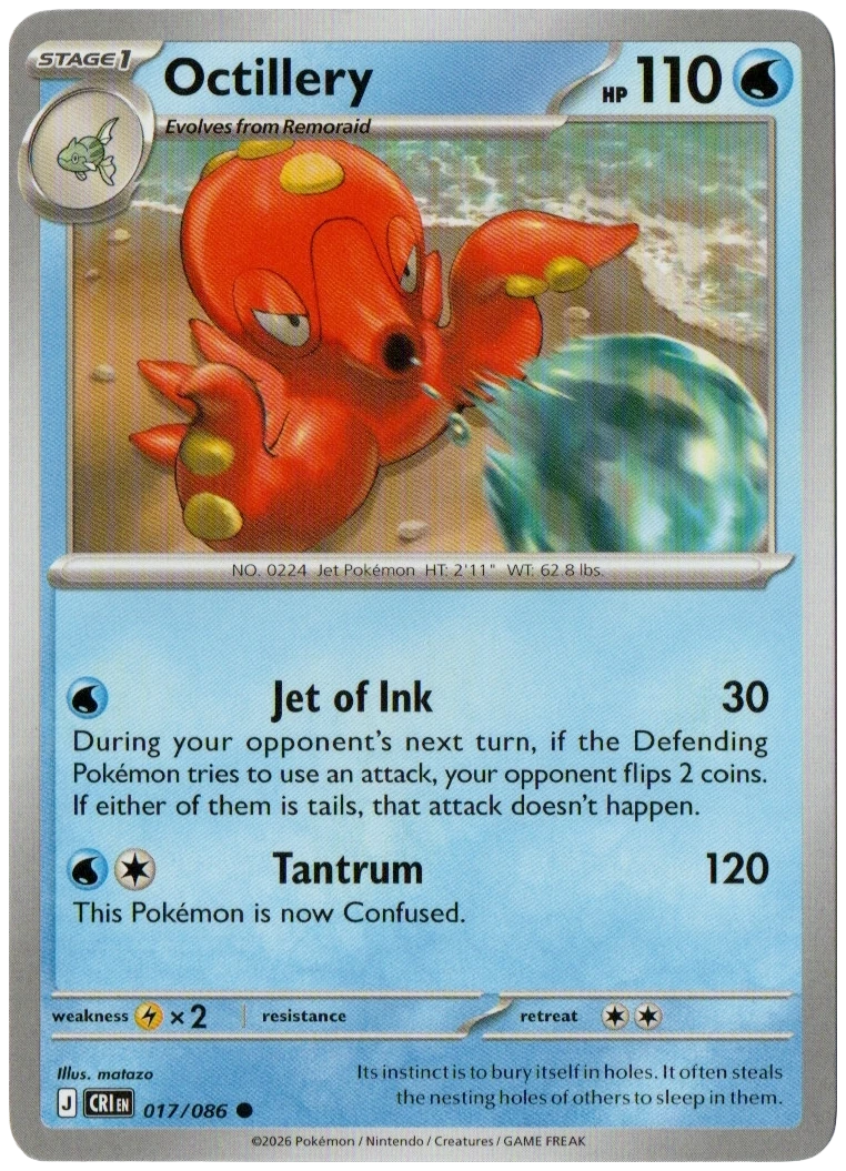 Octillery 017/086 from Chaos Rising — Non-Holo, seller photograph