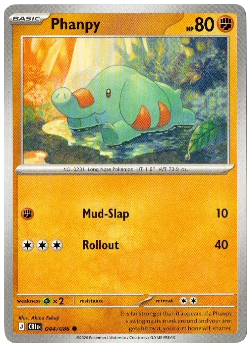 Phanpy 044/086 from Chaos Rising — Non-Holo, seller photograph