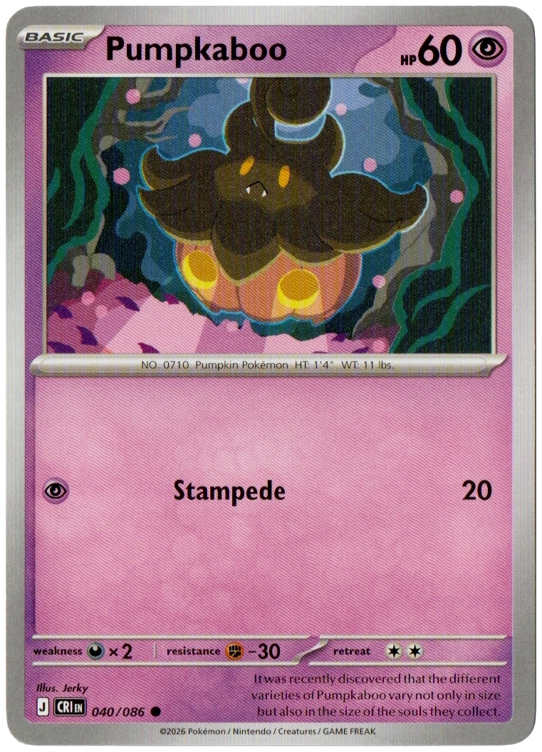 Pumpkaboo 040/086 from Chaos Rising — Non-Holo, seller photograph