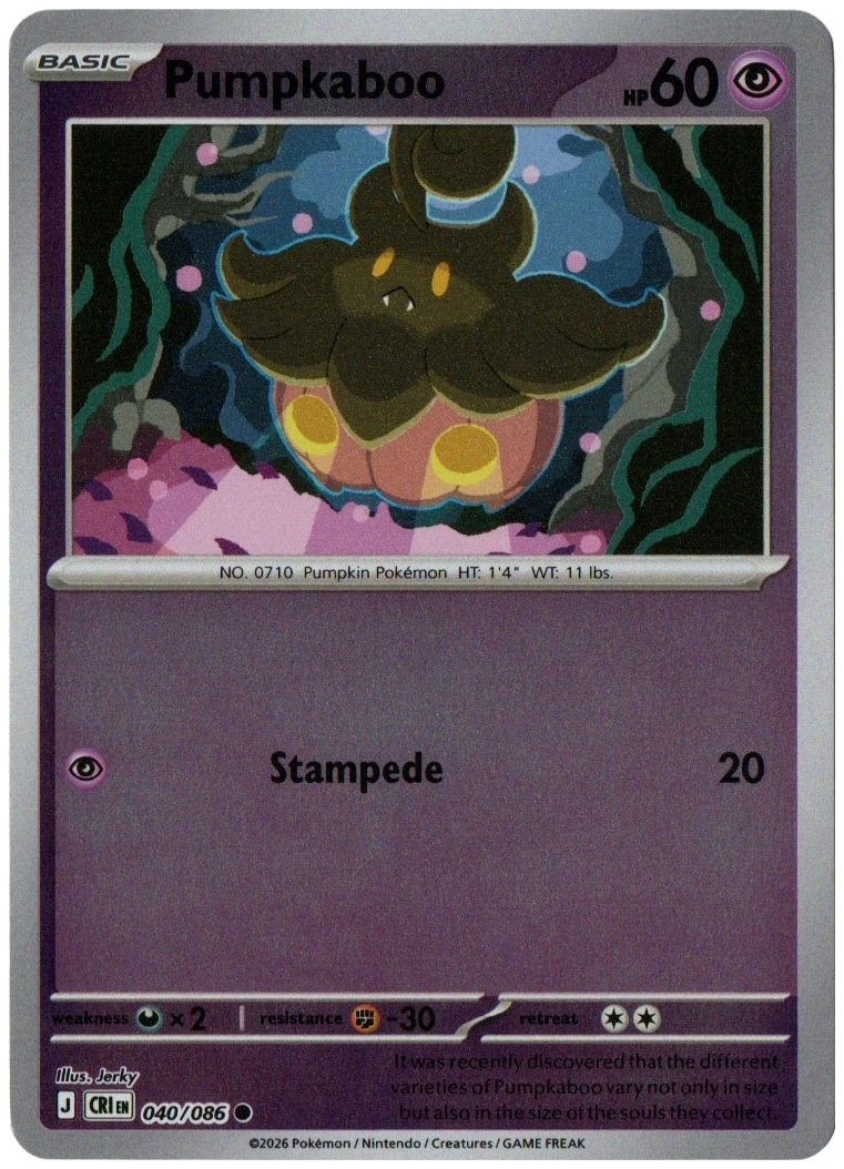 Pumpkaboo 040/086 from Chaos Rising — Reverse Holo, seller photograph