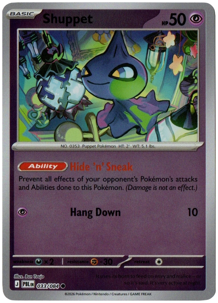 Shuppet 033/084 from Pitch Black — Reverse Holo, seller photograph