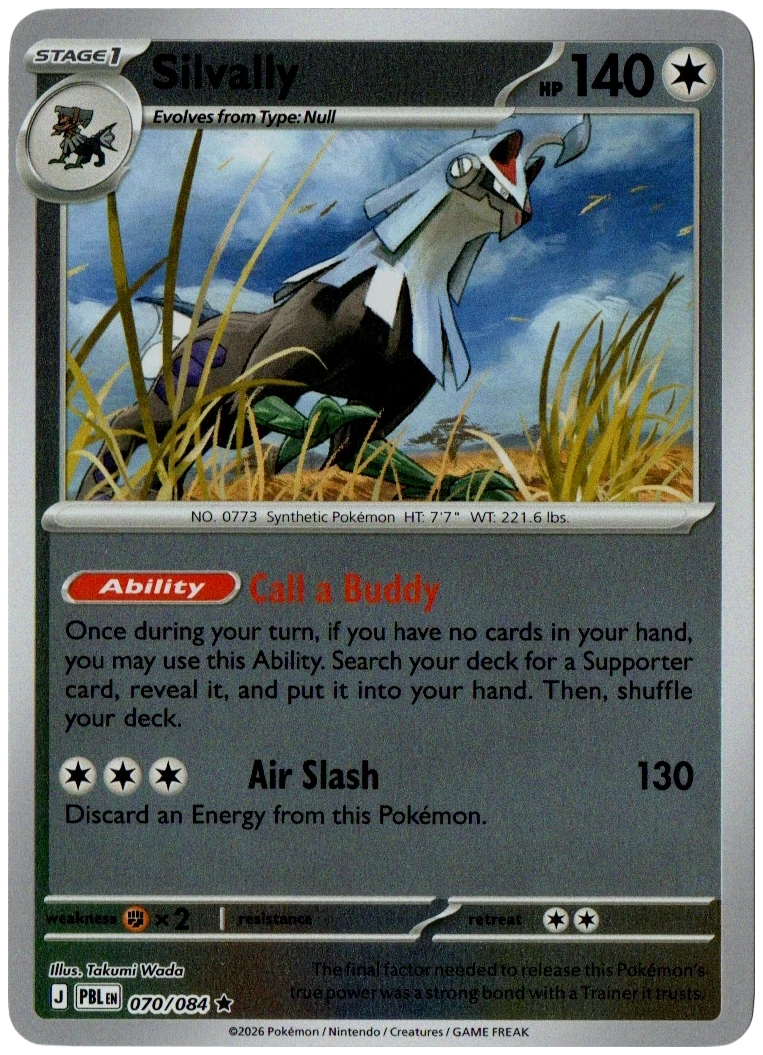 Silvally 070/084 from Pitch Black — Reverse Holo, seller photograph