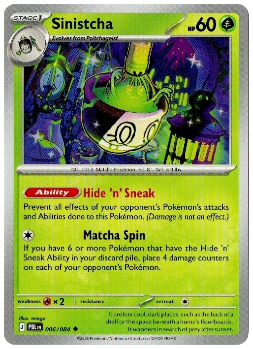 Sinistcha 006/084 from Pitch Black — Non-Holo, seller photograph