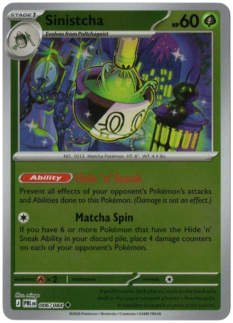 Sinistcha 006/084 from Pitch Black — Reverse Holo, seller photograph