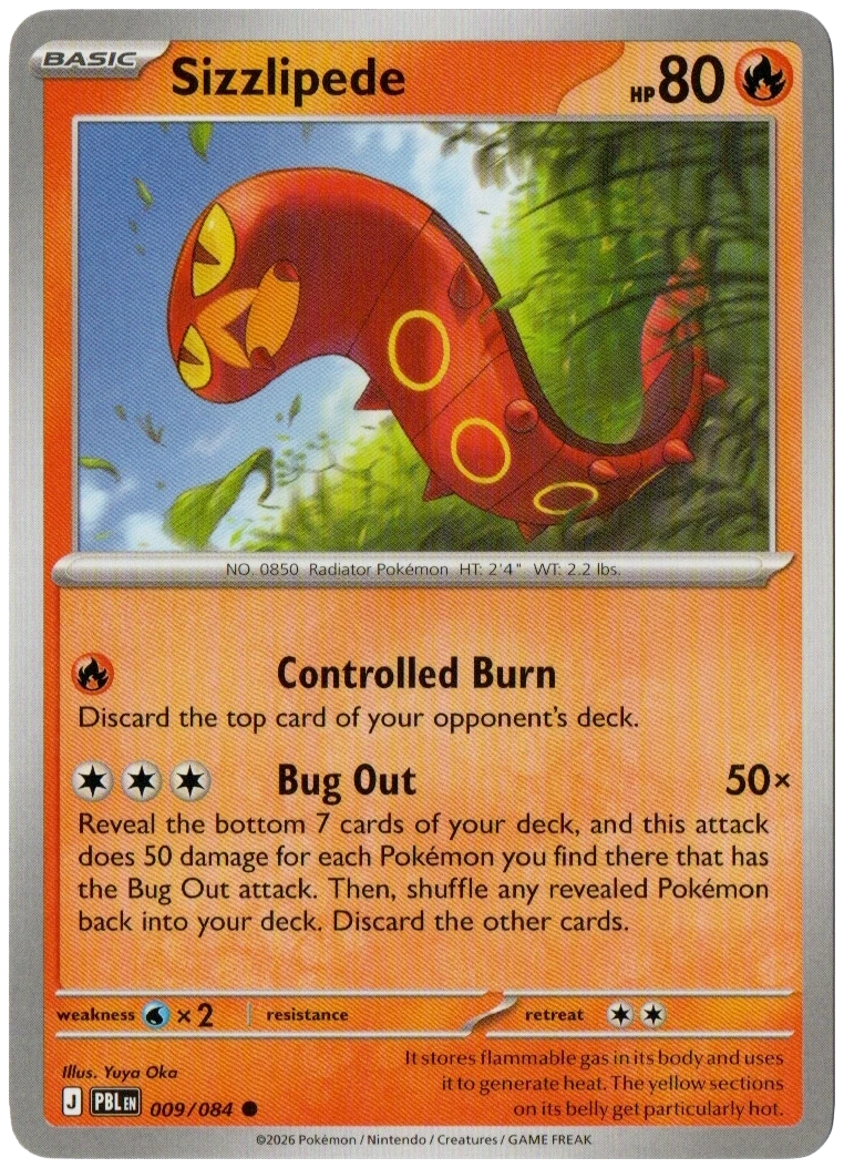 Sizzlipede 009/084 from Pitch Black — Non-Holo, seller photograph