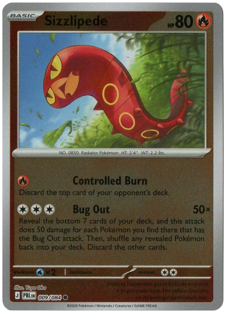 Sizzlipede 009/084 from Pitch Black — Reverse Holo, seller photograph