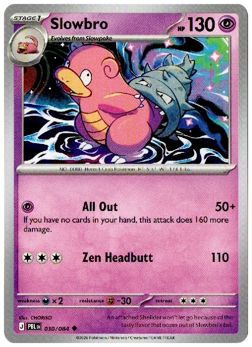 Slowbro 030/084 from Pitch Black — Non-Holo, seller photograph