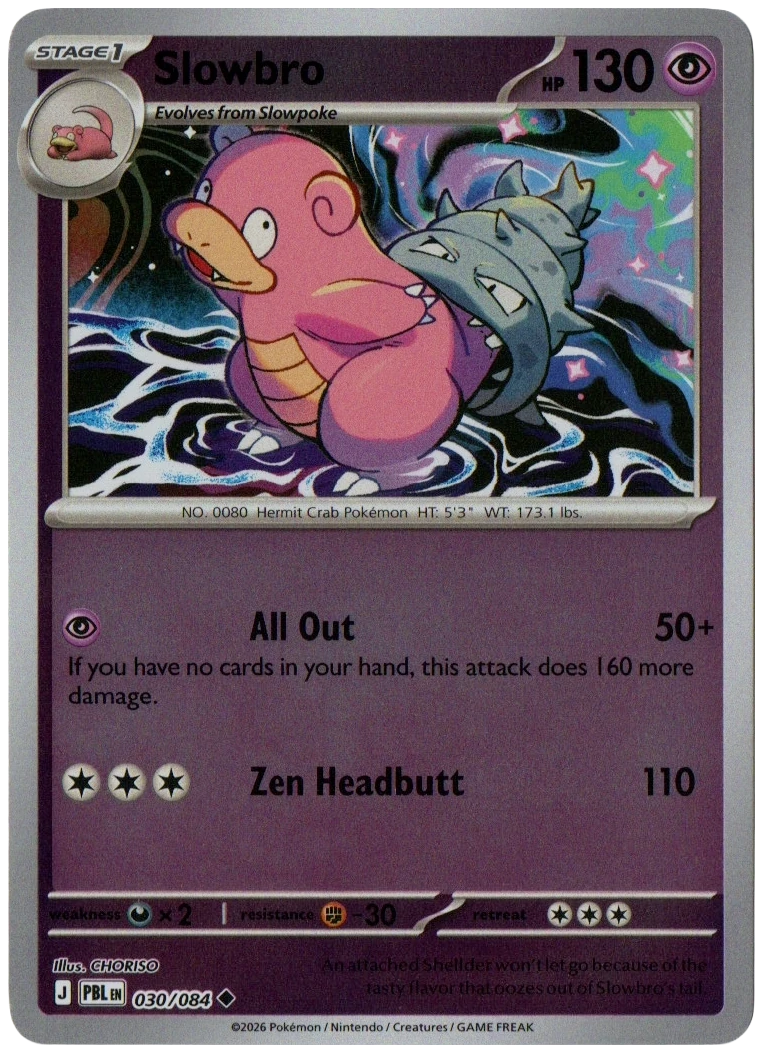 Slowbro 030/084 from Pitch Black — Reverse Holo, seller photograph