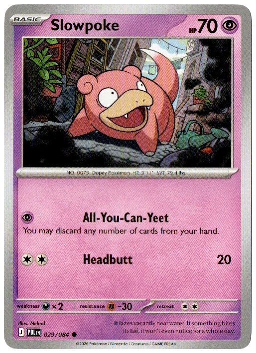 Slowpoke 029/084 from Pitch Black — Non-Holo, seller photograph