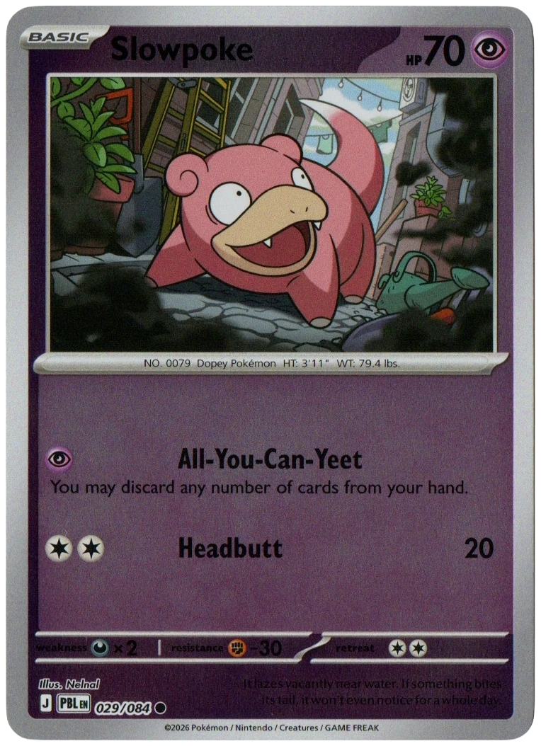 Slowpoke 029/084 from Pitch Black — Reverse Holo, seller photograph
