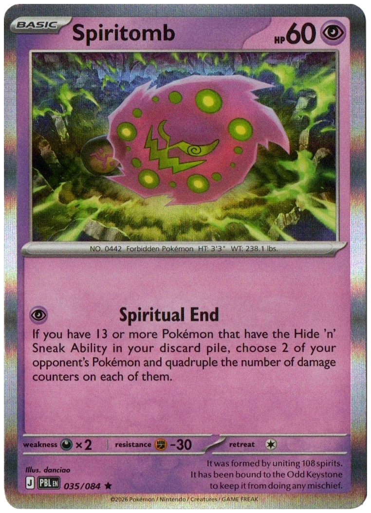 Spiritomb 035/084 from Pitch Black — Holo, seller photograph