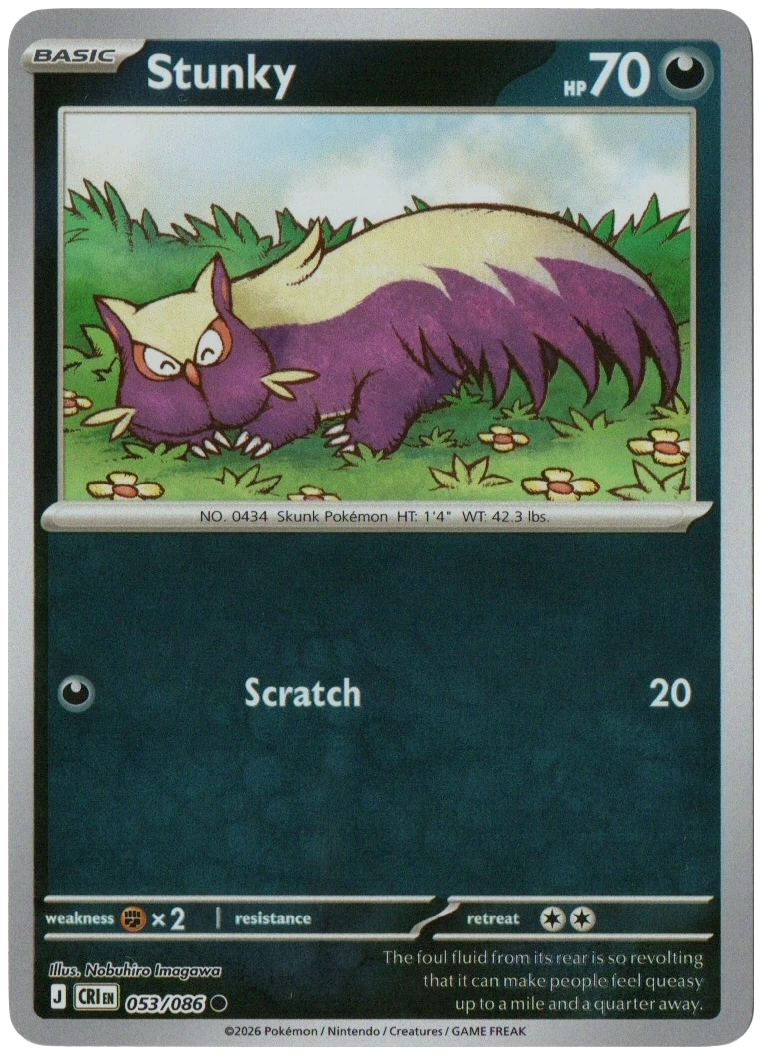 Stunky 053/086 from Chaos Rising — Reverse Holo, seller photograph