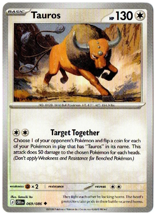 Tauros 069/086 from Chaos Rising — Non-Holo, seller photograph