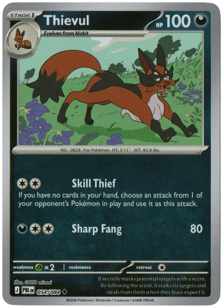 Thievul 054/084 from Pitch Black — Reverse Holo, seller photograph
